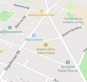 map for Queen's Drive Infant School