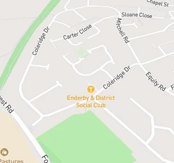 map for Enderby & District Social Club