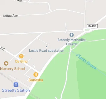 map for Streetly Methodist Church Hall