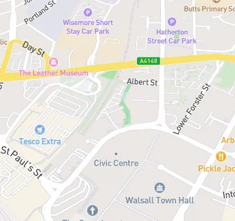 map for Walsall Society For The Blind