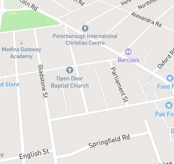 map for Open Door Baptist Church