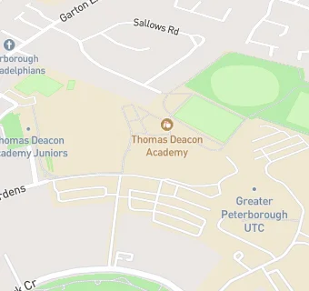 map for Thomas Deacon Junior Academy