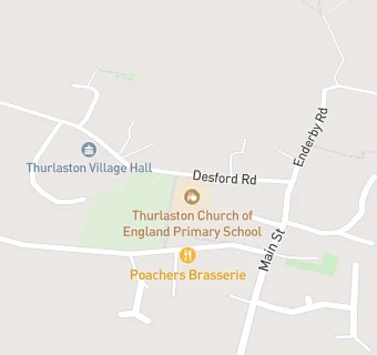 map for Thurlaston Church of England Primary School