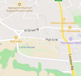 map for Uppingham School