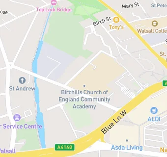 map for Birchills Church of England Community Academy