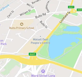 map for Walsall Deaf People's Centre