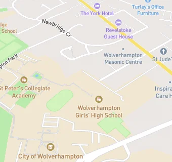 map for Wolverhampton Girls' High School