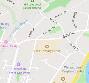 map for Butts Primary School