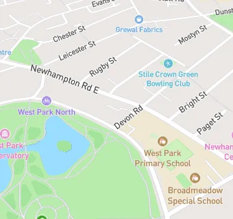 map for West Park Primary School