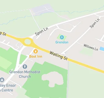 map for Grendon Working Mens Club