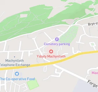 map for Bro Ddyfi Community Hospital