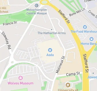 map for Asda Supermarket