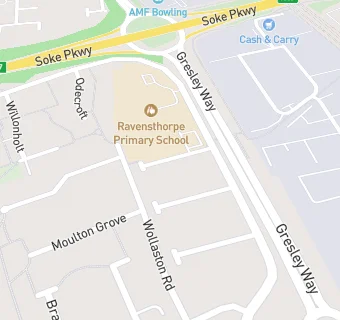 map for Ravensthorpe Primary School