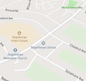 map for Dogsthorpe Infant School