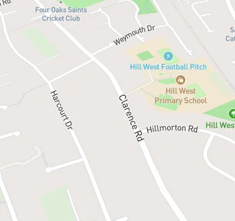 map for Hill West Junior School