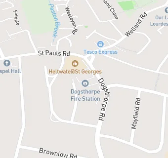 map for Dogsthorpe Fire Station