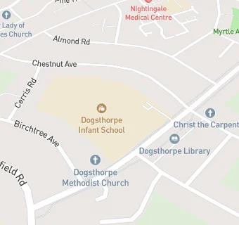 map for Dogsthorpe Junior School