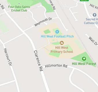 map for Hill West Primary School