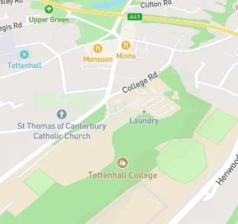 map for Tettenhall College