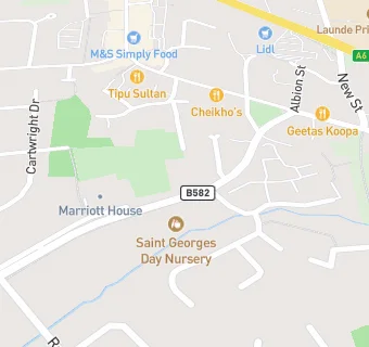 map for Oadby Youth Centre