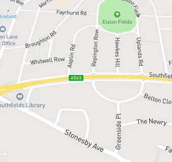 map for RVS Southfields Luncheon Club
