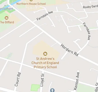 map for St Andrews Primary School