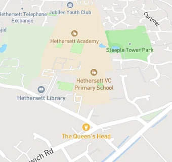 map for Hethersett High School and Science College