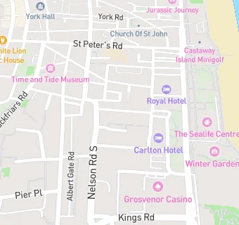 map for Pizzagogo and The Embassy Hotel