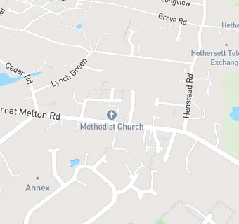 map for Hethersett Dental Surgery