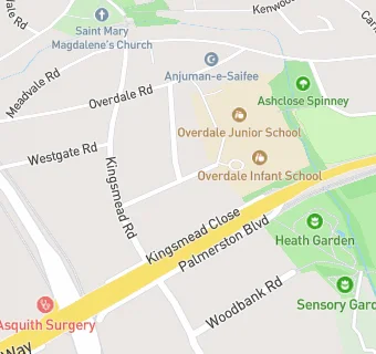 map for Overdale Infant And Junior Schools