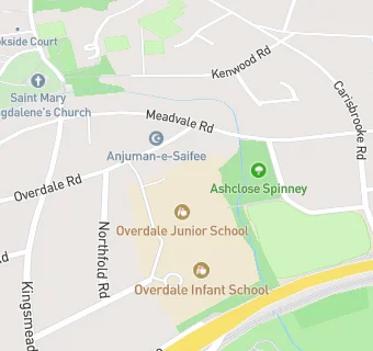 map for Overdale Junior School