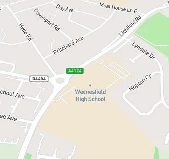 map for Wednesfield High School, A Specialist Engineering College