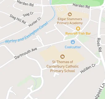 map for St Thomas of Canterbury Catholic Primary School