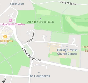 map for Aldridge Church Centre