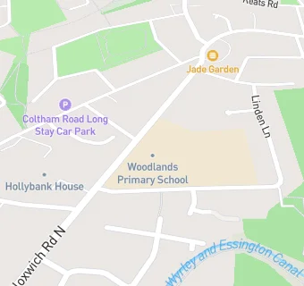 map for Woodlands Primary School