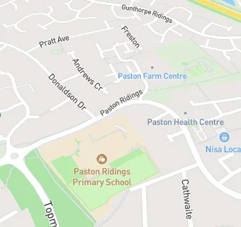 map for Paston Ridings Primary School