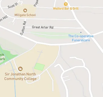 map for Sir Jonathan North Girls' College