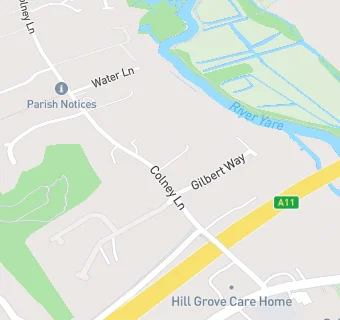 map for Hill Grove Care Home