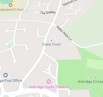 map for Aldridge Youth Theatre