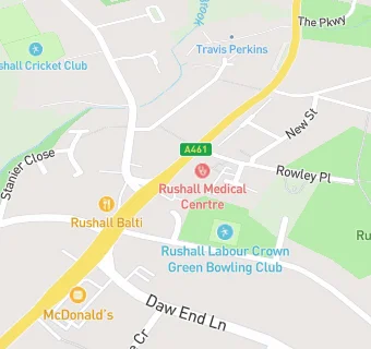 map for Rushall Medical Centre