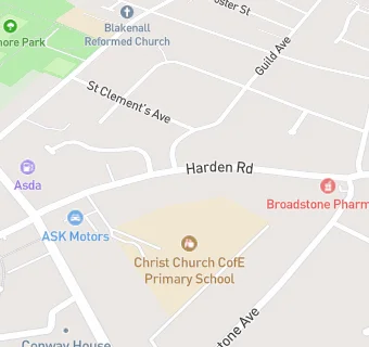 map for Christ Church CE Primary School