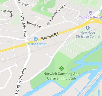 map for Norfolk County Council Sports And Social Club