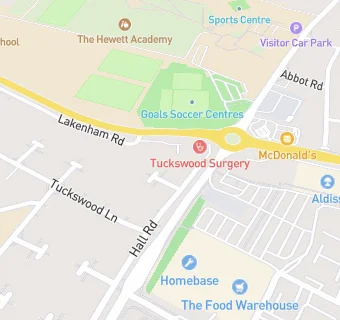 map for The Tuckswood Surgery