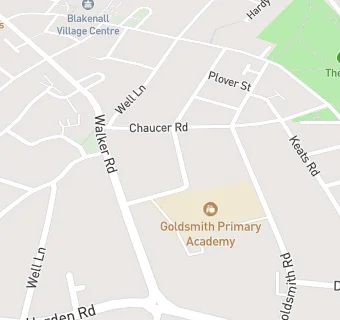 map for Goldsmith Primary Academy