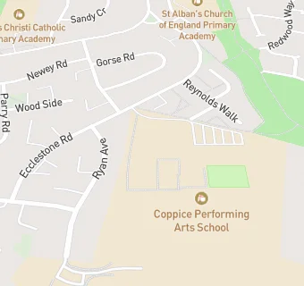 map for Coppice Performing Arts School