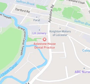 map for Aylestone House Dental Practice