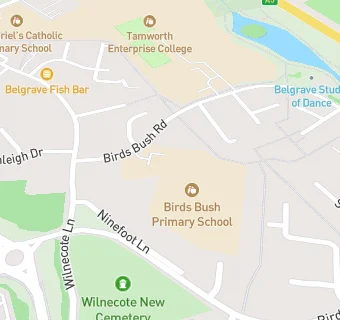 map for Bird's Bush Primary School