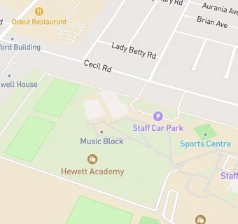 map for The Hewett School