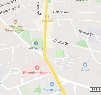 map for Bloxwich Fire Station