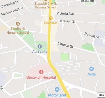 map for Bloxwich Dental Centre 